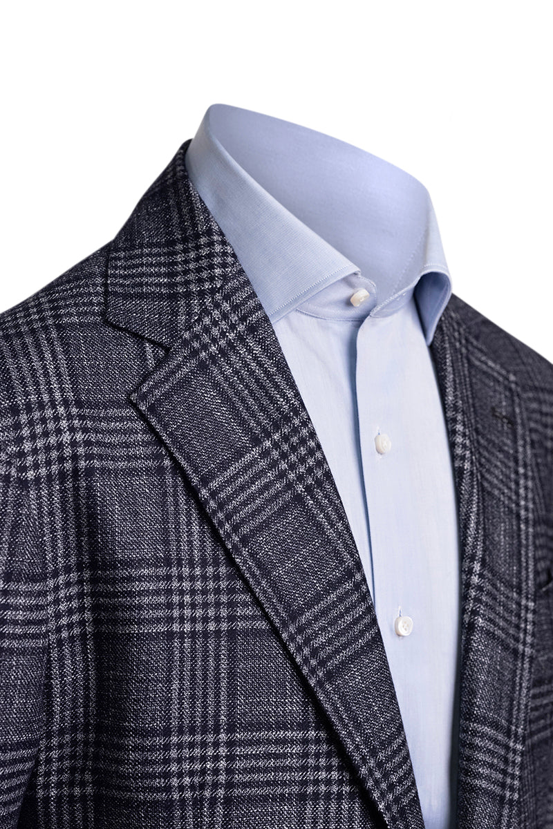 Sartorio Checked Wool-Silk-Cashmere Sport Jacket